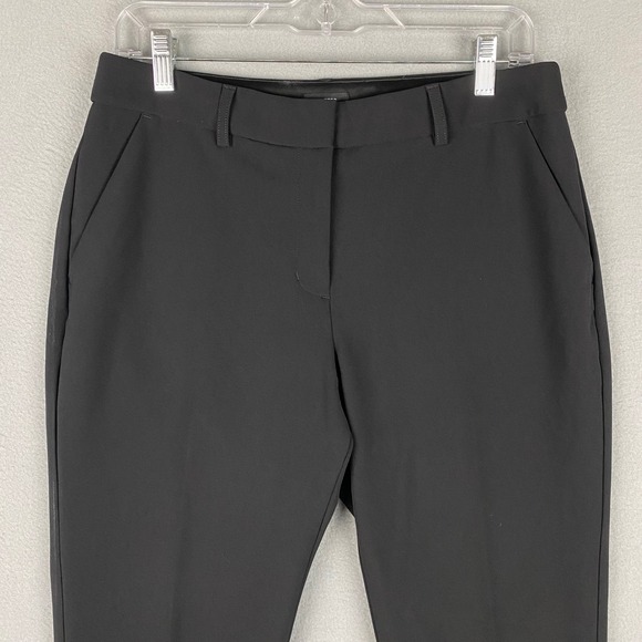 Express Editor Black Flat Front Stretch Dress Pants Womens Size 10S Short - Picture 3 of 11